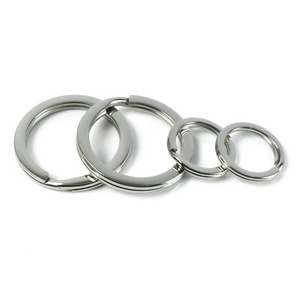 2023 wholesale silver 304 stainless steel 15/20/25/28/30mm key rings classic good quality keyrings