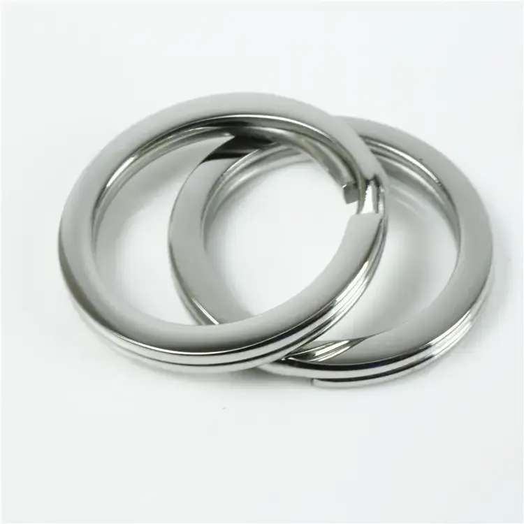 2023 wholesale silver 304 stainless steel 15/20/25/28/30mm key rings classic good quality keyrings