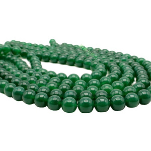 online shopping 2018 wholesale 4mm-16mm natural green stone jade stone beads for jewellery making