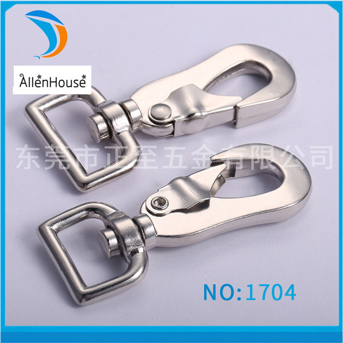 custom 78x37mm fashion metal accessory hardware clasp bag snap hook dog leash snap hook for sale