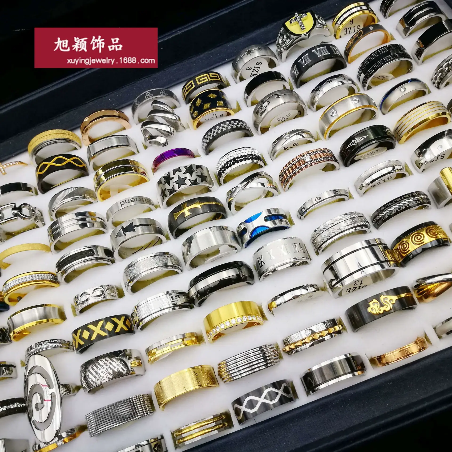 2023 factory directly wholesale mixed lot batch size stainless steel ring jewelry for men and women