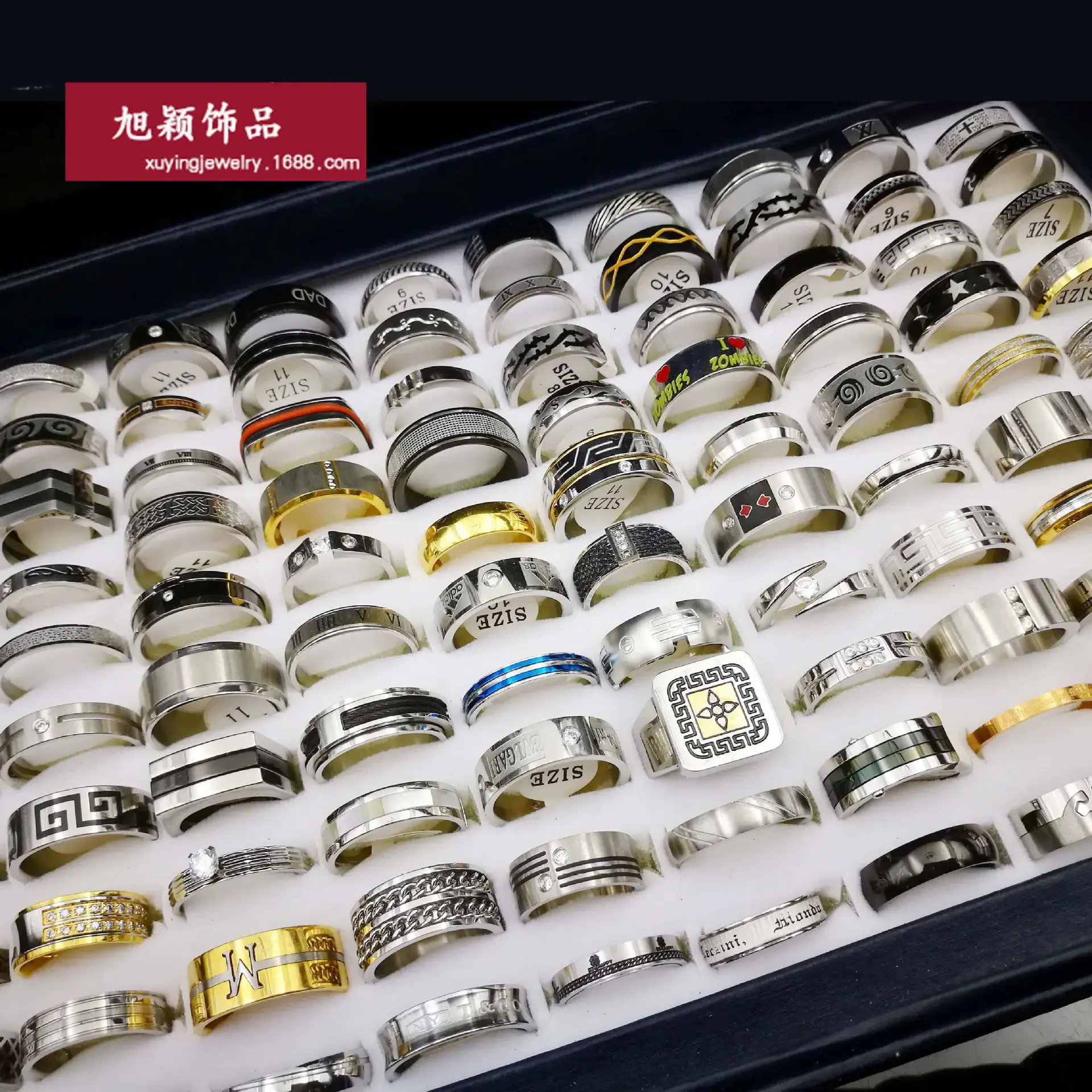 2023 factory directly wholesale mixed lot batch size stainless steel ring jewelry for men and women