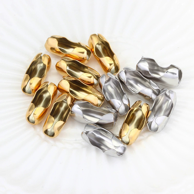 2023 wholesale 20pcs/bag stainless steel gold silver ball chain clasp connector fits 6mm ball bead chain