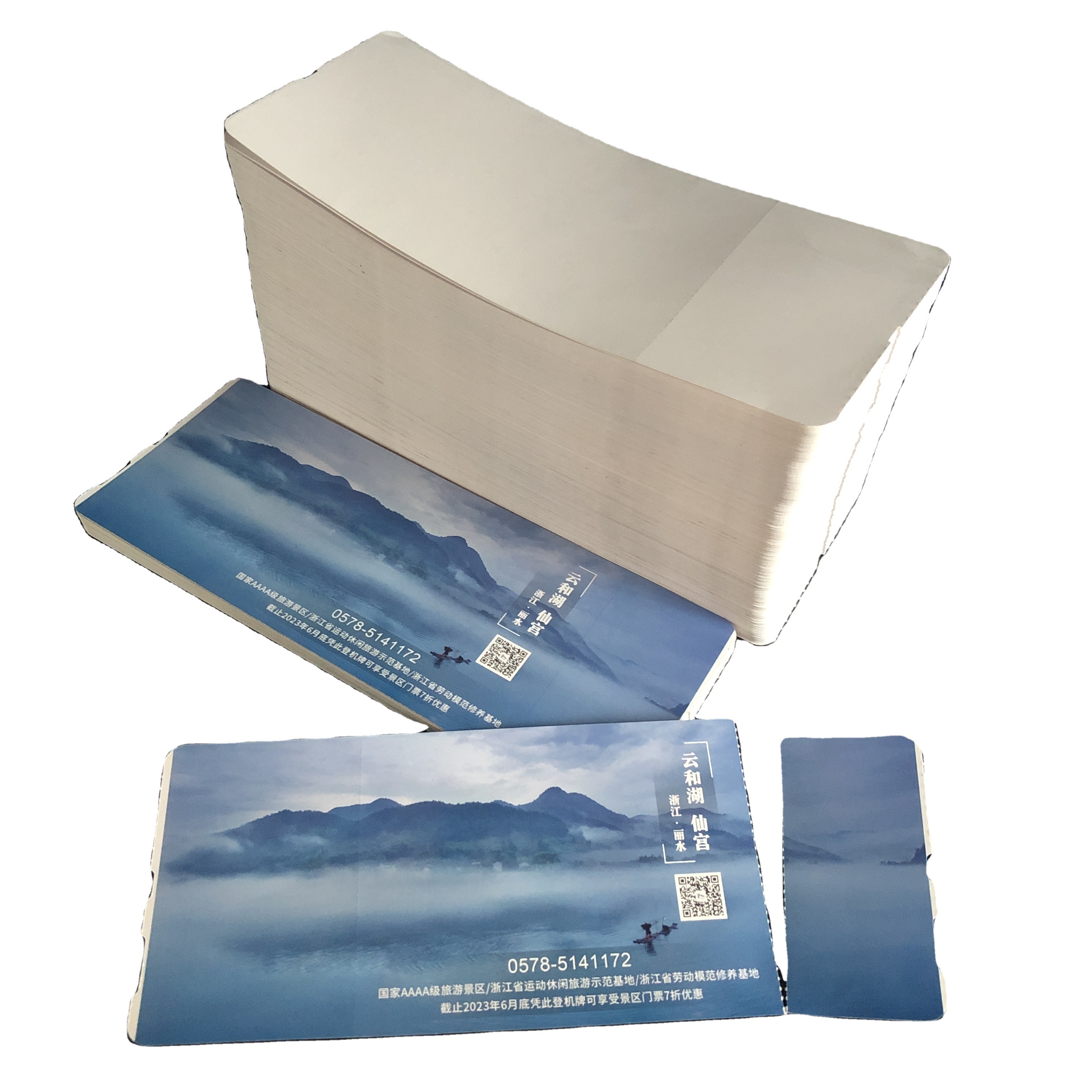 customized  blank airline ticket  Thermal blank boarding pass paper Manufacturer has stock at good price full color printing