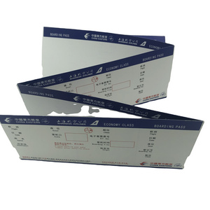 customized  blank airline ticket  Thermal blank boarding pass paper Manufacturer has stock at good price full color printing