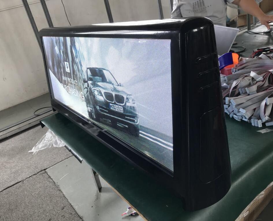 High brightness P2.5 taxi top led display screen with black led