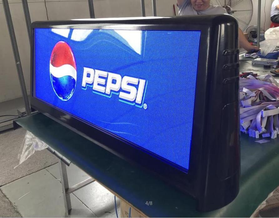 High brightness P2.5 taxi top led display screen with black led