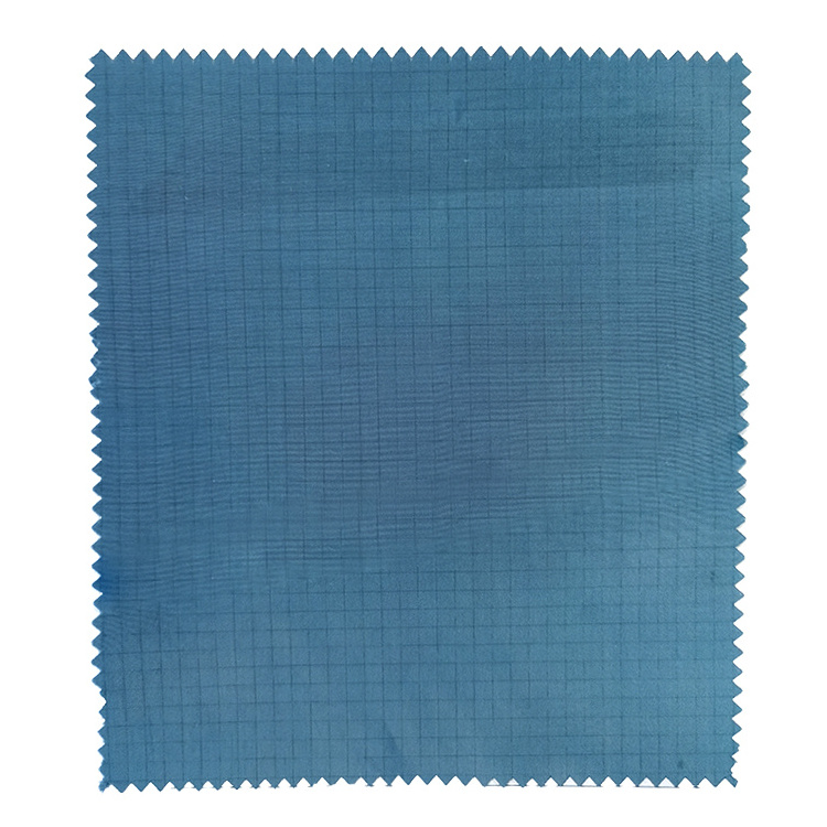 Polyester Carbon Fiber Antistatic Fabric Blue Color Static Protection Cleanroom ESD Clothes Fabric