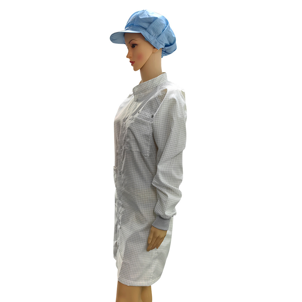 ALLESD Good Sale Customized Design Washable White Lab Coat ESD Oxford Smock Gown for Laboratory