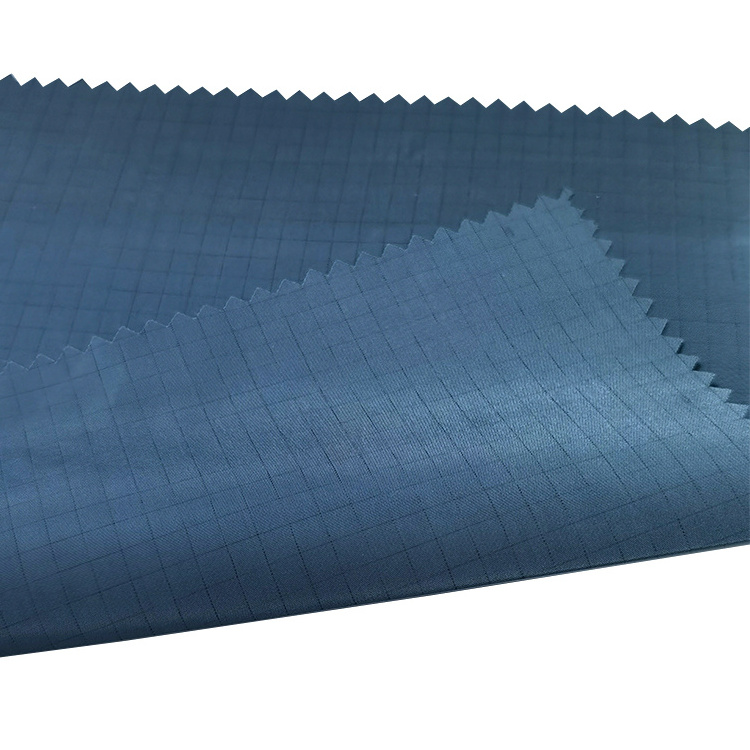 Polyester Carbon Fiber Antistatic Fabric Blue Color Static Protection Cleanroom ESD Clothes Fabric