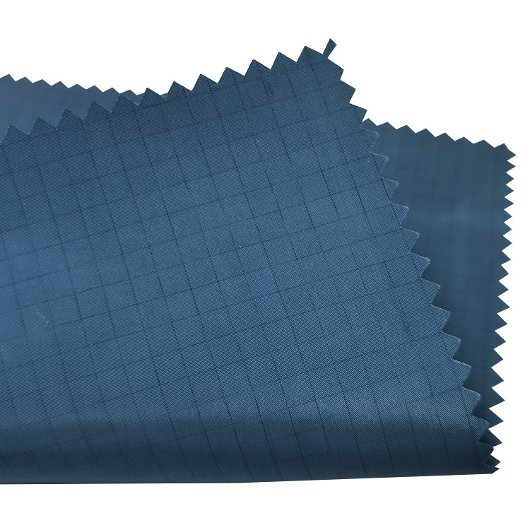 Polyester Carbon Fiber Antistatic Fabric Blue Color Static Protection Cleanroom ESD Clothes Fabric