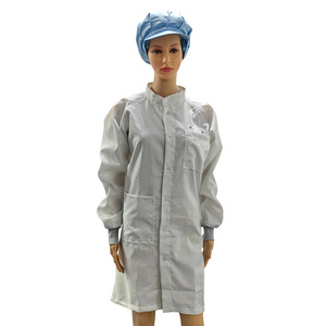 ALLESD Good Sale Customized Design Washable White Lab Coat ESD Oxford Smock Gown for Laboratory