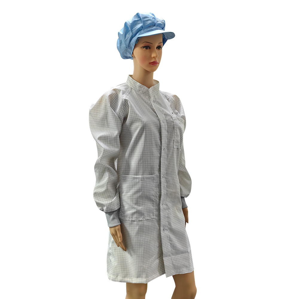 ALLESD Good Sale Customized Design Washable White Lab Coat ESD Oxford Smock Gown for Laboratory