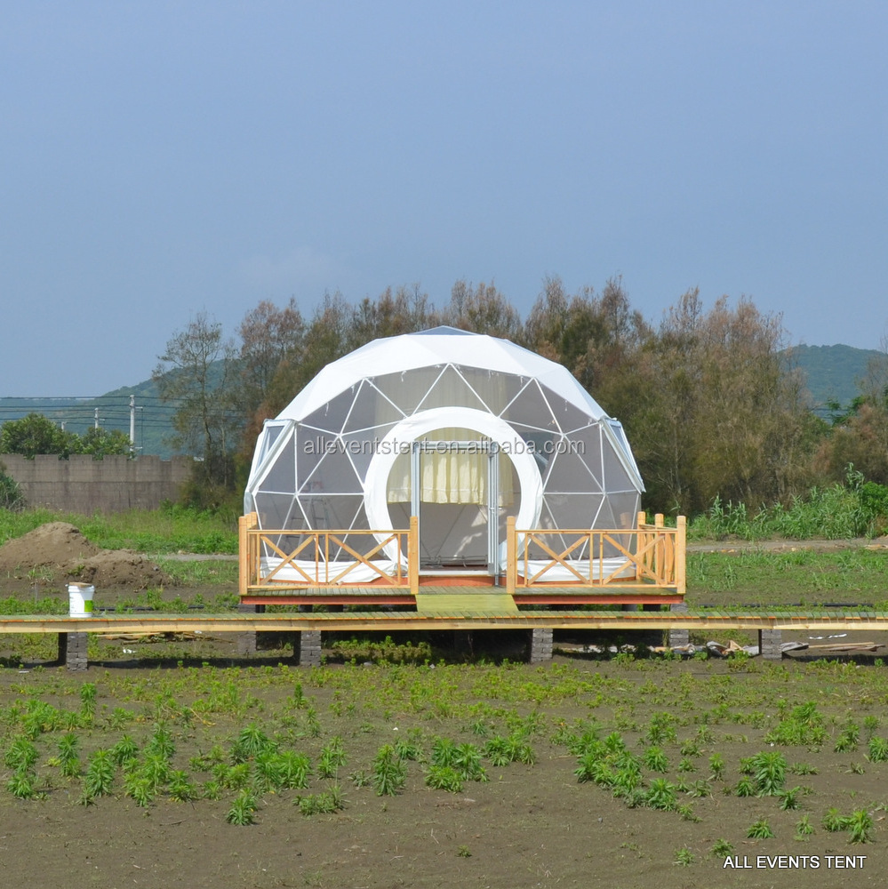 Customized 30 Square Meters Geodesic Dome Home For Resort Glamping