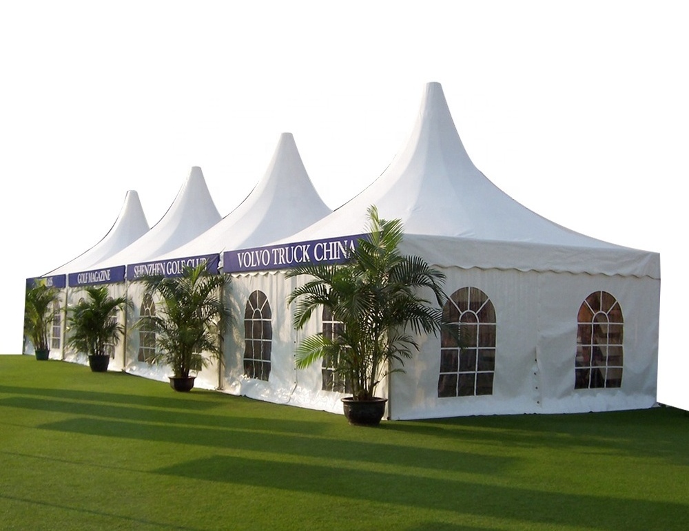 3x3 5x5 Aluminum White PVC Pagoda Tent For Sale