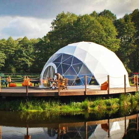 Customized 30 Square Meters Geodesic Dome Home For Resort Glamping