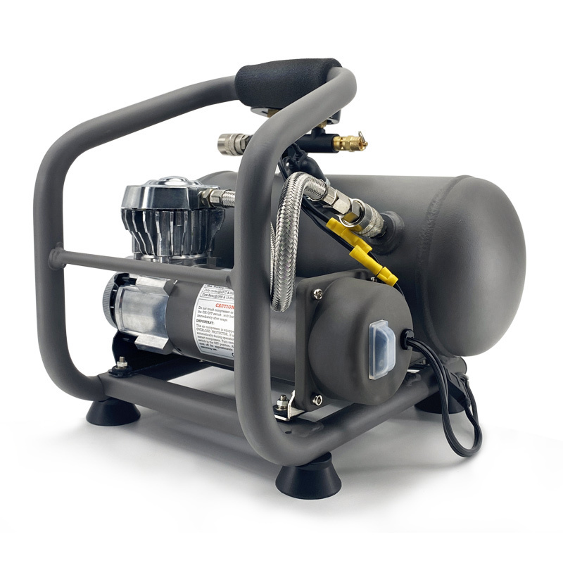 Heavy Duty 1/2HP Portable Case Compressor Double Cylinders 12V Tire Inflators 5.7L Tank Gearless Powerful Motor Air Compressor