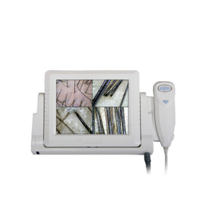 Professional skin and hair analysis machine with LCD with skin lens and hair lens 50X 30X times camera