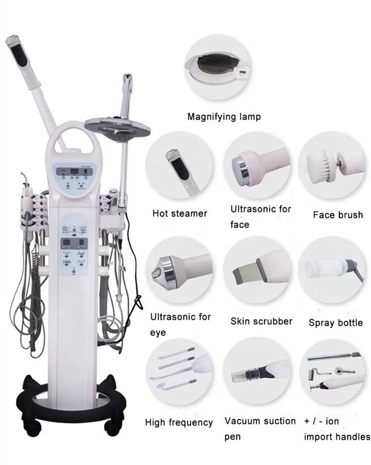 Multifunction High Frequency Hair Growth Facial Steamer Magnifying Lamp Skin Care Beauty Machine