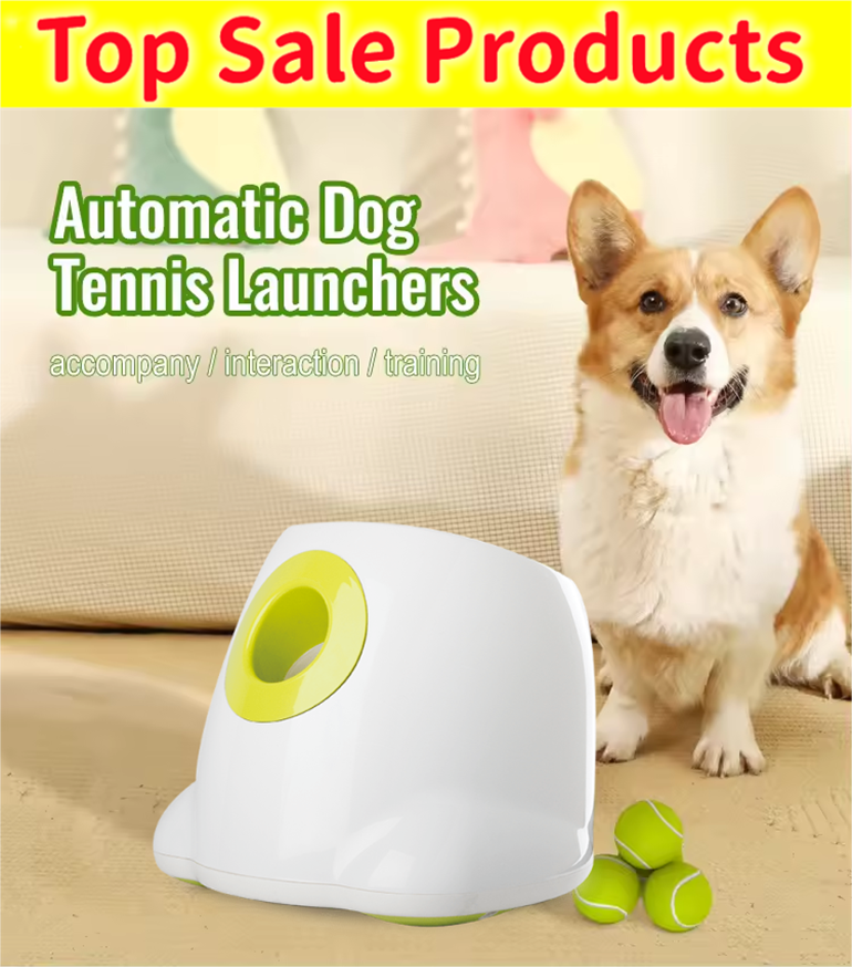 AFP Interactive Pet Dog Cat Toy Automatic Dog Tennis Ball Launcher Thrower Puzzle Slow Feeder Treat Dispenser Cat Teaser Toy