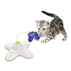 I01 2023 interactive automatic electric electronic new smart pet cat teaser toys butterfly cat toy for cats