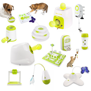 Pet supplies automatic smart ball launcher products manufacturer interactive electronic puzzle movement pet toy for dogs cats