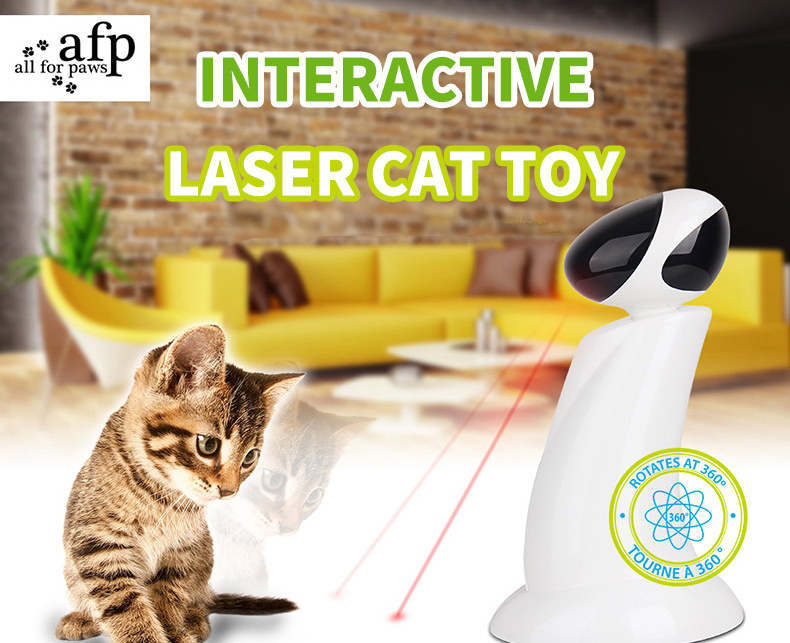 AFP Interactive Toy Pet Training Products Pointer Automatic Electric Rotating Catch Training Cat Laser Toy For Cats