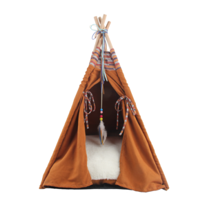 AFP cats house bed feather toy pet hide foldable play show dream cat tent