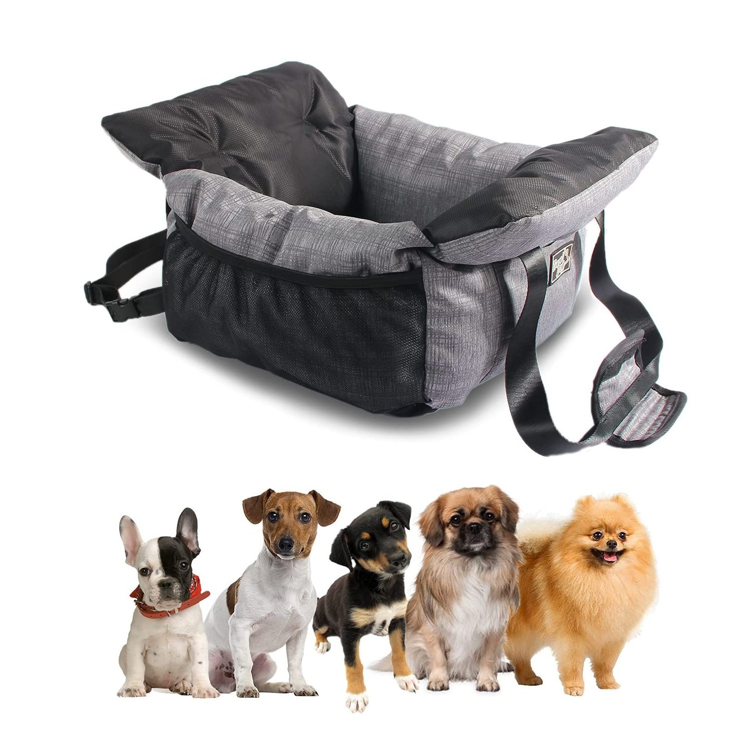 AFP Removable Washable Anti-Slip Dog Puppy Booster Seat Wholesale Travel Soft Pet Dog Car Seat Cuddler Bed Carrier