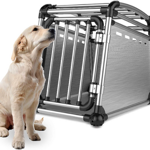 AFP Outdoor High Capacity Collapsible Lightweight Aluminium Dog Cage Transport Box Crate Pet Travel Carrier For Large Pet Dog