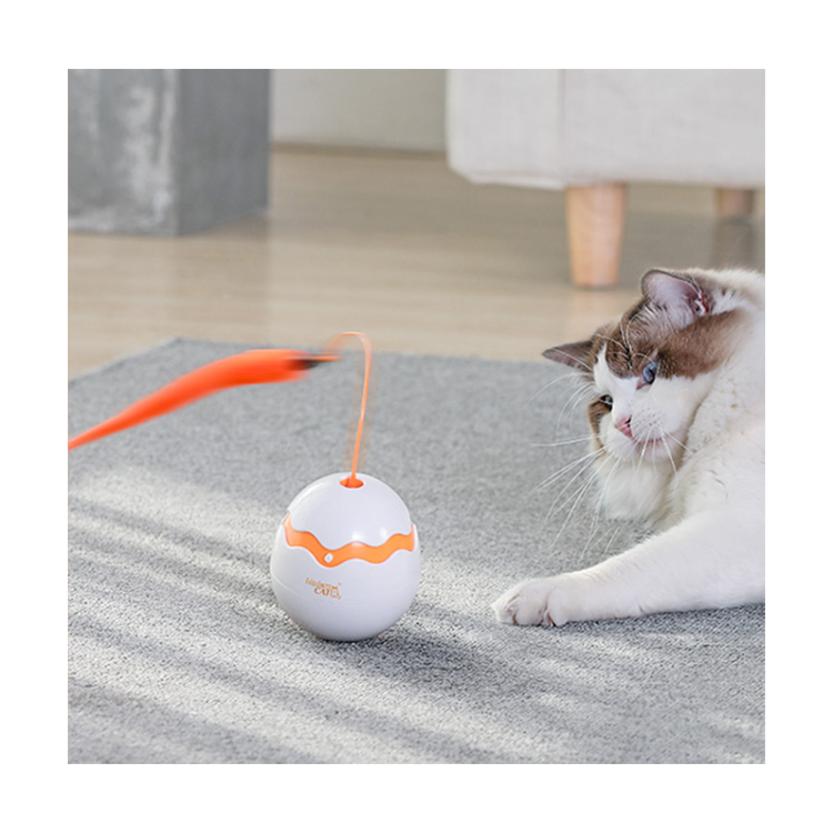 AFP  360 Degree Irregular Automatic Electric Rotating Teaser Pet Cat Tumbler Toy Interactive Dino Egg Spinner Cat Toys