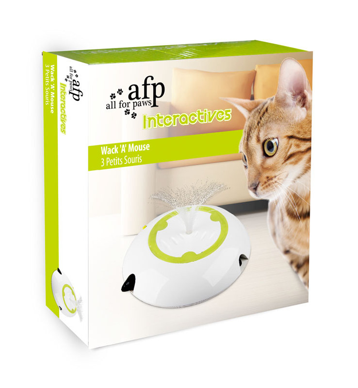 AFP Wack 'A' Mouse Automatic Play Interactive Motion Cat Toy Mouse Tease Electronic Training Pet Toys For Kitty Cats