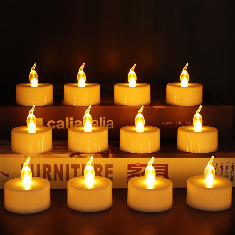 Tea Lights Candles Battery Operated Realistic LED Flickering Flameless Tea Lights Fake Candles Decoration for Party Craft Ideas