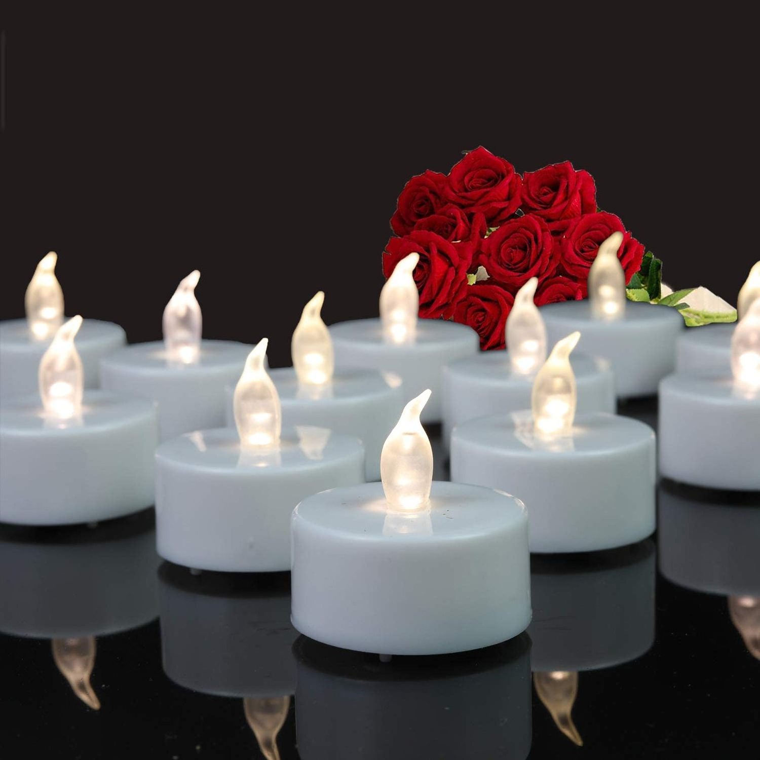 Lasts 3X Longer 150 Hours Realistic Tea Lights LED Tea Lights Flickering Bright Tealight Battery Operated Flameless Candles