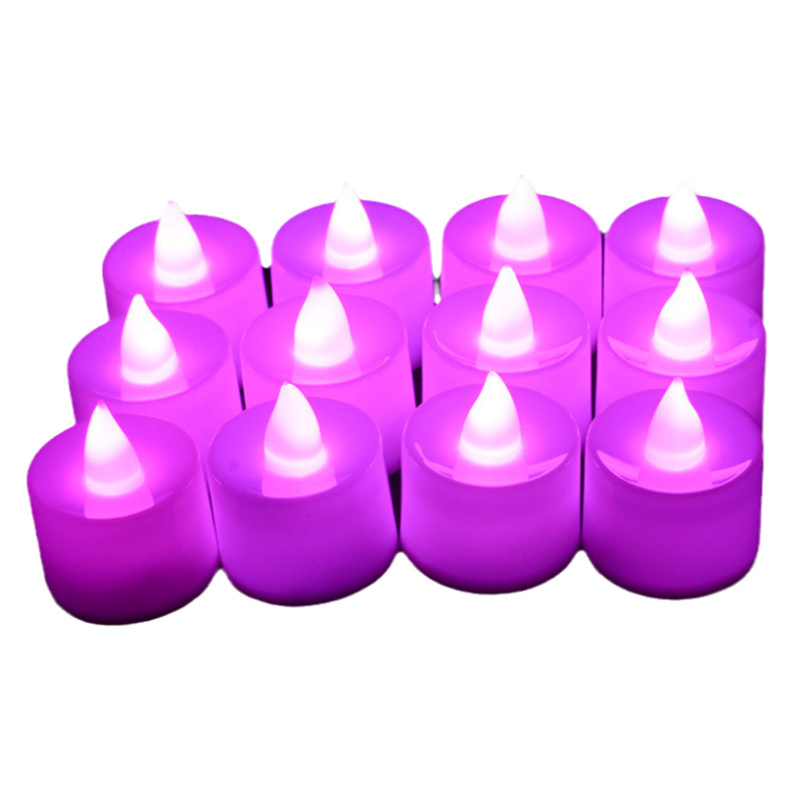 Bulk Flameless Tealight Candles Colorful Lights Battery Operated Colored Fake Candles Flickering Color Changing LED Tea Lights