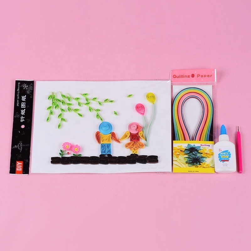 Wholesale 4pcs/set Beginners Paper Quilling Tools Kit DIY Quilling Paper Strips With Quilling Tool Set