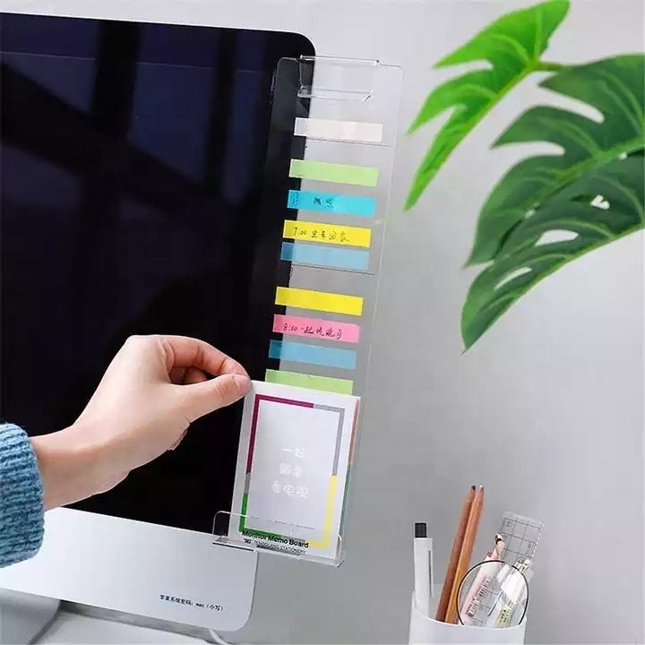 Wholesale Acrylic Monitor  Memo Board  Transparent Acrylic Memo Tablet Message Board Sticky Monitor Note Holder