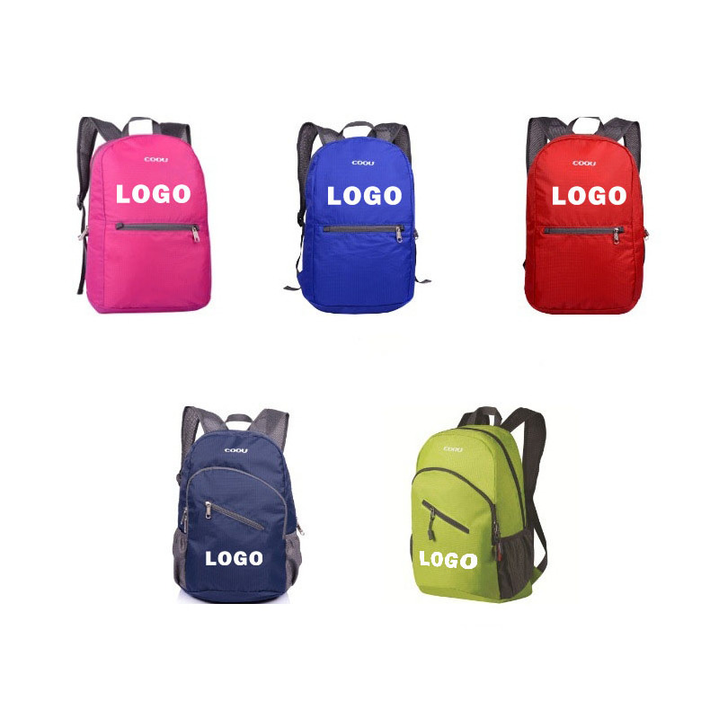 Custom Logo Folding backpack Women's large capacity backpack portable mountain riding outdoor bag