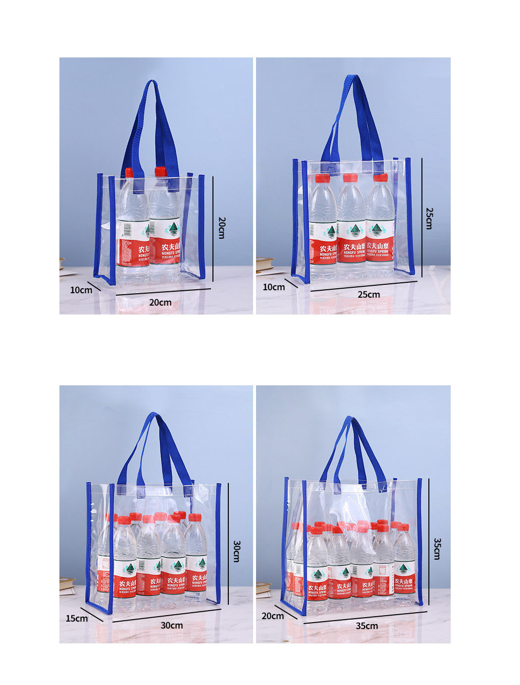 Large Plastic Pvc Clear Vinyl Tote Hand Bag Ladies Black Transparent Shopping Bag Women Waterproof Handbag Clear Pvc Tote Bag