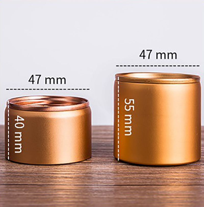 Custom Round Metal Candy Aluminum Tea Coffee Matcha Powder Cans Packaging Containers