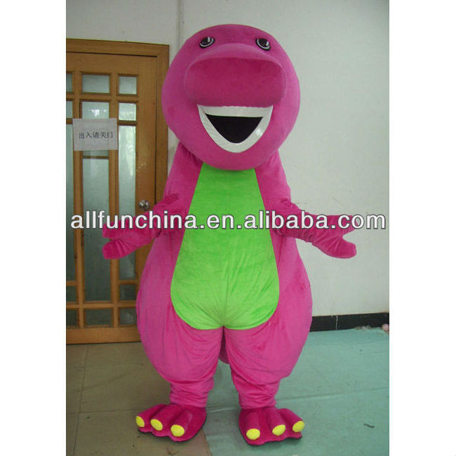 fur Costumes plush costume Mascot Design (barney) custom logo size color