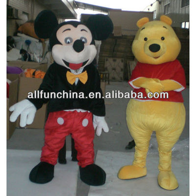 Custom fur Costumes Mascot Design plush costume garment(Mouse barney) custom design size logo color