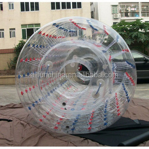 Inflatable water roller, inflatable rolling cylinder, inflatable barrel