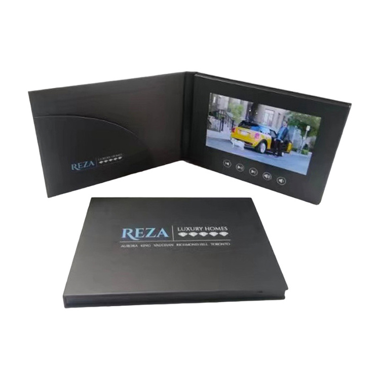 Wholesale Cheap Video Brochure 7 inch lcd Screen HD IPS Digital A5 Video Screen Greeting Card For Business Marketing