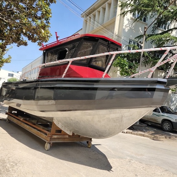 2023 Allheart LEADER 7.68m classic design all welded aluminum fishing sea craft pontoon boat with full cabin