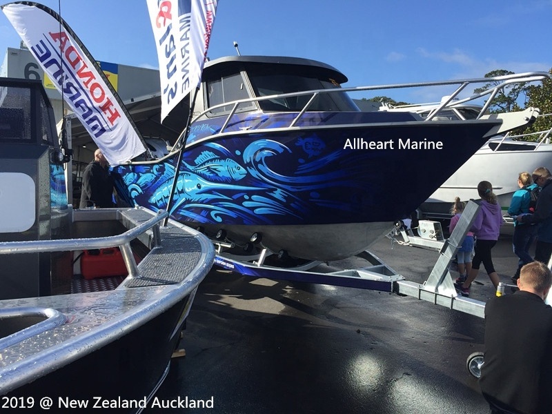 Auckland boat show  allheart fishing boat cabin boat with fishing equipment