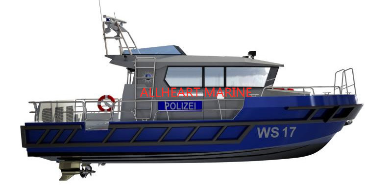 Allheart 10.5m Aluminum cabin Patrol Boat For Sale