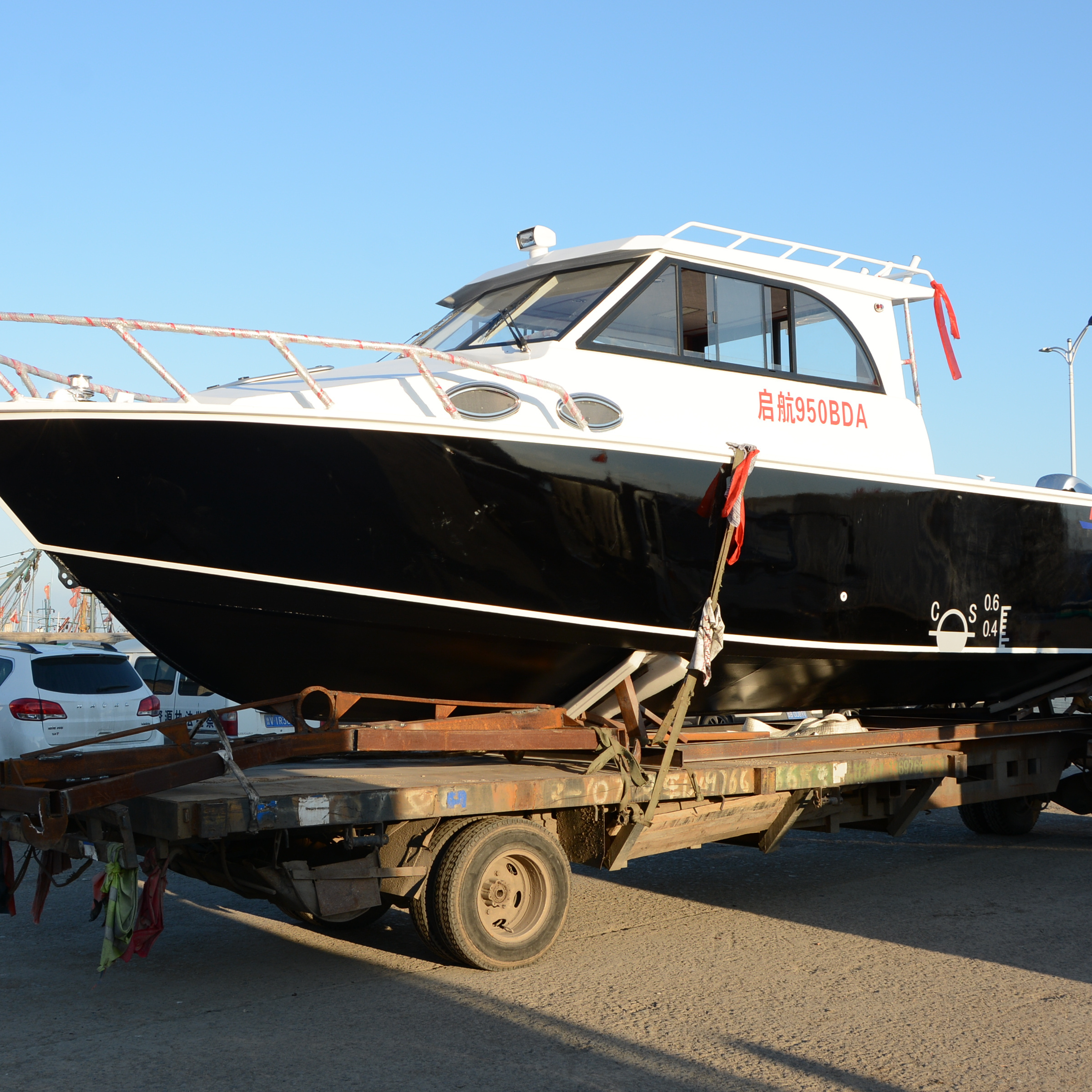 motomolded fishing boat 9.5m walkaround fishing boat fishing bast boat