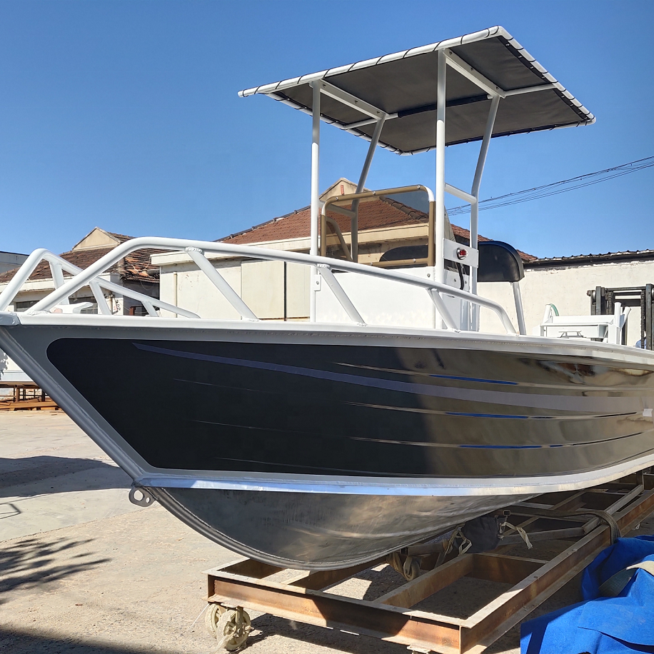 16ft center console with Bimini Canopy aluminum pressed hull fishing boat with hiah quality