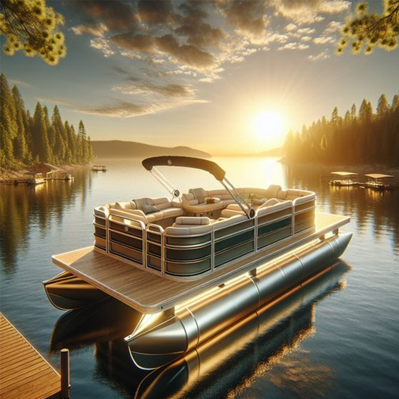 China Custom 21Ft Luxury Sports Electric Fishing Mini Float Pontoon Boats With Motor Kits Party Floating Boat Pontoons Aluminium